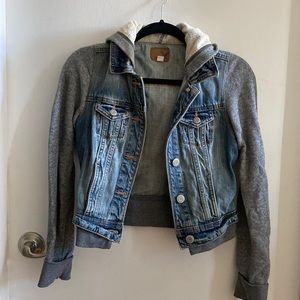 Hoodie denim jacket